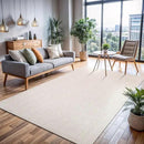 CAMILSON Easy Jute Rug 6x9, Indoor Outdoor Off-White Color Fiber Area Rugs for Living Room Patio and Bedroom Rug Herringbone Seagrass Woven Design Easy-Cleaning, Washable Outside Carpet Alfombras 6x9 by CozyNest Decor