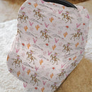 Cute Pink Cowgirl Car Seat Cover for Baby Western Cowgirls Horse Cactus Mountain Sunset Stretchy 5-in-1 Covers Adjustable Infant Carseat Canopy Cover Wild West Desert Breathable Nursing Cover-Up by TinyTreasures Baby Boutique