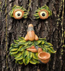 Tree Face Decor Outdoor,Whimsical Outdoor Art with Bird Feeder,Tree Hugger Bark Ghost Face Decoration Funny Yard Art,Garden Creative Decoration (8 INCH) by CozyNest Decor