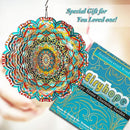 Wind Spinner Lucky Star Mandala Wind Spinners for Garden Yard Hanging Wind Sculptures Create Zen Atmosphere. Kinetic Metal Art Decoration Indoor/Outdoor Decor Mandala Gift for Mom Wife Woman by GreenHaven Gardens
