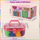 IQKidz Weaving Loom Kit Toys, DIY Arts and Crafts for Kids and Adults, Ideal Gifts for Girls Ages 5 6 7 8-12 13, Easy Potholder Loom Knitting Activity for Beginners, 224 Craft Loops by TinyTreasures Baby Boutique