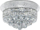 Crystal Flush Mount Chandelier Ceiling Light Fixture for Living Room Dining Room Bedroom Foyer Entryway Hallway Closet Bathroom (Chrome, 9" H x14 D) by CozyNest Decor