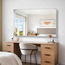 Silver Bathroom Mirror, 36x55 Inch Rectangular Deep Frame Mirror, Large Wall Mounted Bathroom Vanity Mirror Over Sink for Bedroom,Restroom, Living Room, Hangs Vertically or Horizontally by CozyNest Decor