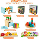 Wooden Montessori Toys for 1+ Year Old, 9 in 1 Learning Educational Toys for Toddler with Educational Box, Xylophone, Pound Bench, Shape Puzzle and More, Baby Toy Gift for 12-18 Months by TinyTreasures Baby Boutique