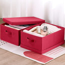 HOONEX Storage Bins with Lids for Organizing, Pack of 2, Storage Boxes with 2 Carrying Handles and Sturdy Heavy Cardboard, 16.5" L x 11.8" W x 7.5" H for Shoes, Books, Clothes, Red by TinyTreasures Baby Boutique