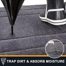 PURRUGS Dirt Trapping Door Mat 34" x 59", Non-Slip/Skid Machine Washable Entryway Area Rug, Dog Doormat, Super Absorbent Welcome Mat for Muddy Wet Shoes and Paws, Grey by CozyNest Decor