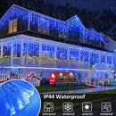 Christmas Icicle Lights Outdoor, 66ft 640 LED Icicle Lights for Outside with 8 Modes Timers, Waterproof Plug in Connectable Twinkle Light for Indoor Window Patio Yard Wedding Decorations, Blue by GreenHaven Gardens