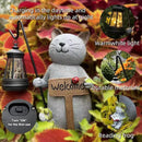 Cat Garden Statue with Solar Lantern: Cat Outdoor Figurine Decorations -Solar Garden Statue Decor for Patio,Balcony,Yard, Lawn - Gift for Mom, Grandma,Women, Housewarming,Birthday by CozyNest Decor