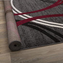 Rugshop Modern Wavy Circles Design Runner Rug 2'7" x 8' Red by TinyTreasures Baby Boutique