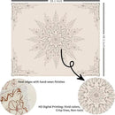 Damanse Floral Tapestry Wall Hanging Cute,Boho Wall Tapestry for Bedroom Aesthetic,Mandala Living Room Decor for Teen Girls (Flaxen, 49.20" x 59.10") by CozyNest Decor