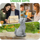 Solar Garden Outdoor Statues Dog with Butterfly Lights, Lawn Decor Puppy Figurine for Patio Balcony Yard, Yard Unique Christmas Birthdays Gift for Mom Grandma by GreenHaven Gardens