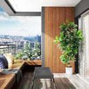 6ft Artificial Fiddle Leaf Fig Tree (72in) with Plastic Nursery Pot Faux Tree, Ficus Lyrata Fake Plant for Office House Farmhouse Living Room Home Decor (Indoor/Outdoor) by CozyNest Decor