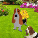 Basset Hound Dog Planter Plant Pots,Cute Garden Dog Flower Planter,Large Dog Planters Birthday Gifts for Women,Office,Indoor/Outdoor Decor(9.84 * 10.24 * 15.75in) by GreenHaven Gardens