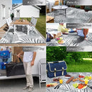 HiiARug Outdoor Reversible Plastic Straw Rug, 9'x12', Cool Gray, Large Patio Mat for RV, Backyard, Deck, Picnic, Beach, Trailer, Camping by GreenHaven Gardens