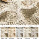 EMME Cotton Muslin Blanket Twin XL - 66"x90" Lightweight Breathable Layering Blanket Bedspread Coverlet All Season Gauze, Light Tan by CozyNest Decor