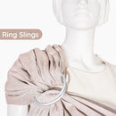 Baby Sling Carrier – Breathable 100% Cotton Wrap for Infant Support, Ring Sling Baby Carrier – Adjustable Muslin Fabric, Soft Chest Hold for Travel (Sand) by TinyTreasures Baby Boutique