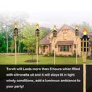 16 oz Torch Replacement Canister (4 Pack) - Outdoor Citronella Fuel Refill for Bamboo Torches with Wicks & Covers, Long-Lasting, Perfect for Patio, Luau Party, Garden Decor by GreenHaven Gardens