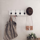 HBCY Creations White Solid Wood Wall Mounted Coat Rack with Shelf, 5 Hooks, 24" Long - Kitchen, Mudroom, Entryway, Bathroom - Includes Mounting Hardware, Coat Hanger, Dog Leash Hooks, Towel Rack by CozyNest Decor