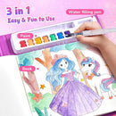 JoyCat Paint with Water Coloring Books, Art & Craft Activity, Princess No Mess Art for Kids Ages 4-8, Craft Kits & Supplies, DIY Creative Activity, Presents for Girls & Boys by TinyTreasures Baby Boutique