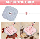 Upgraded Spin Mop and Bucket Self-Standing Mop Bucket Separate Dirty and Clean Water System Self Wringing 360° Rotating & 90° Foldabl Mops and Buckets for Floor Cleaning (Pink, 10Pads) by CozyNest Decor