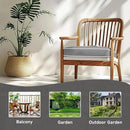 PNP FKJP 2 Pack Outdoor Chair Cushion 20" X 20" X 4", Waterproof Outdoor Seat Cushions with Non-Skid Ties,Grey (Cushion + Cover) by GreenHaven Gardens