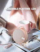INSMY C12 IPX7 Waterproof Shower Bluetooth Speaker, Portable Small Speaker, Speakers Bluetooth Wireless Loud Clear Sound Support TF Card Suction Cup for Outdoor Kayak Canoe Beach Gift (Cashmere Pink) by TinyTreasures Baby Boutique