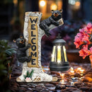 Json Garden Bear Statue with Solar LED Lantern, Gifts for Mom Yard Art, Whimsical Figurine Large Sculpture Lighted Outdoor Mother's Day Spring Decorations for Lawn, Porch by CozyNest Decor