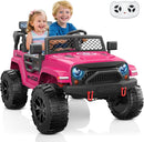 ANPABO 24V 2 Seater Ride On Car for Kids w/EVA Tires, 4X200W Motors, 4 Shock Absorbers, 2.4G Remote Control, Bluetooth Radio, LED Headlights & Searchlights, Electric Car for Kids Ages 3-8, Pink by TinyTreasures Baby Boutique