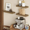 BAMEOS Floating Shelves, 16x6 Wall Mounted Wooden Shelves with Invisible Brackets Set of 3, Hanging Wall Shelves Decoration for Bedroom, Bathroom, Living Room and Kitchen by CozyNest Decor