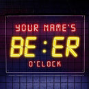 Personalized Beer O'Clock Neon Sign, Custom Wall Sign for Home Bar, Man Cave, Pub, Game Room, LED Beer Light Decor (Beer O'clock) by CozyNest Decor
