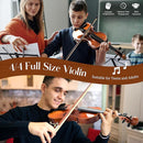 CAHAYA Violin 4/4 Full Size - Full Wooden Violin Set for Beginners Kids Adults Students Violin Kit with Hard Travel Case, Shoulder Rest, Extra Strings, Tuner by TinyTreasures Baby Boutique