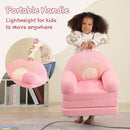 Foldable Kids Sofa, Comfy Rainbow Toddler Couch with Tri Folding Foam Cushions, Comfy Couch for Kid Age 3-6 by TinyTreasures Baby Boutique