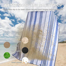Waterproof Picnic Mat, Outdoor Camping Oversized Field Blanket. Portable Thickened Camping Blanket, Suitable for Beach, Camping, Music Festival, Party, Outdoor Adventure. (Blue & White, 80”x80”) by TinyTreasures Baby Boutique