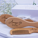 Custom Wooden Baby Brush Set | Personalized Wooden Baby Brush | Personalized Baby Gift Girls | Personalized Baby Gifts | Baby Brush and Comb Set | Custom Baby Gifts | Personalized Gifts by TinyTreasures Baby Boutique