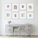 Camden Reed Arcadia 8 Piece Oversized Gallery Wall Frame, 16x20 and 16x16 Inch Matted Frames for Featuring 8x10 and 5x7 Inch Photographs or Art Prints, Gold Finish by CozyNest Decor