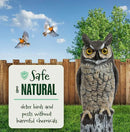Dalen Large Fake Owl Decoy to Scare Birds Away - Garden Scarecrow Provides Natural Pest Control - 16" Tall - Great Horned Owl by CozyNest Decor