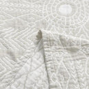 JINCHAN Boho 100% Cotton Muslin Blanket 3-Layer Queen Size 80x90 Inches Geometric Light Grey Lightweight Reversible Soft Comfy Throw for Couch Sofa Bed Coverlet Quilt Large Blanket Bedroom All Seasons by CozyNest Decor