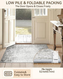 Washable Area Rugs 8'x10' Non-Slip Modern Abstract Soft for Living Room Entryway Bedroom Nursery, Print Pattern, Gray White Grey by TinyTreasures Baby Boutique