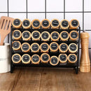 DIMBRAH Spice Jars with Label-4oz 36Pcs, Glass Spice Jars with Bamboo Lids, Container Set with White Printed Labels,Kitchen Empty Jars with Shaker Lids by CozyNest Decor