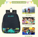 Toddler Backpack Colorful Monster Truck Waterproof Mini Backpack with Name/Text Preschool Backpack Cute Small Backpack Kindergarten Pre School Bags 11 Inch, Pattern 1 by TinyTreasures Baby Boutique