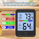 Digital Thermometer Hygrometer, Indoor Wall Thermometer, Indoor Humidity Temperature Monitor with Max&Min Records Backlit for 10S for Greenhouse, Home and Office Measuring Devices by TinyTreasures Baby Boutique
