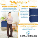 SAM AND MABEL Toy Storage Organizer with Play Mat for Kids – 13" x 13" x 13" Storage Box, Stackable and Foldable Cubby Baskets for Playroom, Nursery Bins for Boys and Girls (Noble Blue) by TinyTreasures Baby Boutique