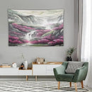 Japanese Tapestry, Red Plum Blossom Mountain Tapestry, Asian Japanese Wall Tapestry, Nature Landscape Tapestries for Bedroom Living Room Decor 60"x40" by CozyNest Decor
