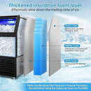 Ice Machine Commercial Ice Maker Machine, 450 Lbs /24H, 200 lbs Bin, Under Counter Built-in or Freestanding, Stainless Steel Household Use, Restaurant Bar Kitchen Cafe by CozyNest Decor