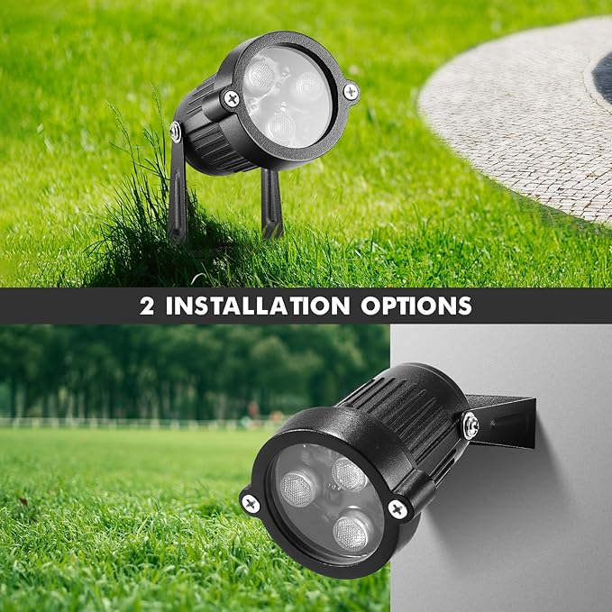 LemonBest Landscape Lighting - 6W RGB Color Changing Halloween Landscape Lights 120V Christmas Outdoor LED Spotlight with Remote Control Waterproof Spot Lights for Yard Garden Patio Driveway (4 Pack), photo 6 of 8