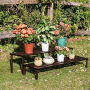 Metal Plant Stand, Rust-proof Aluminum Display Rack, Plants Display Stands Decoration Racks for Living Room Garden Balcony Patio (Ebony, 41.3Inch Tall Leg) by GreenHaven Gardens