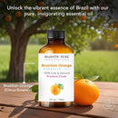 Majestic Pure Brazilian Orange Essential Oil with Glass Dropper - Huge 4 Fl Oz - 100% Pure and Natural Br Orange Oil - Premium Grade Essential Oils for Diffuser, Aromatherapy, Soap and Candle Making by CozyNest Decor