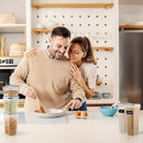 Airtight Food Storage Containers Set - 14 Piece Pantry Kitchen Organizers and Storage Set with Lids, Cabinet Organizing Canisters for Cereal, Flour, Sugar, Dry Foods - with Labels and Marker by CozyNest Decor