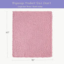 Bigacogo Chunky Knit Throw Blanket for Couch, 51x63 inches, 100% Hand Knitted with Thick Jumbo Chenille Yarn, Cozy Soft Large Rope Knot Cable Crochet Blankets for Sofa Bed Living Room, Blush Pink by CozyNest Decor