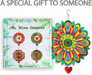SteadyDoggie Wind Spinner Mandala Flame 12 inches - 3D Stainless Steel - Laser Cut Metal Art Geometric Pattern - Yard Spinners Outdoor - Hanging Wind Spinner, Kinetic Yard Art Decorations by GreenHaven Gardens